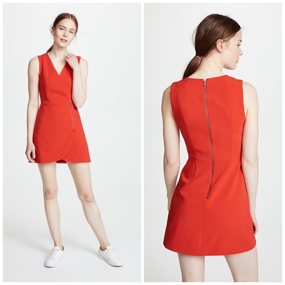 Alice + Olivia Dresses & Skirts - Alice + Olivia Red Lennon Side Zip Dress